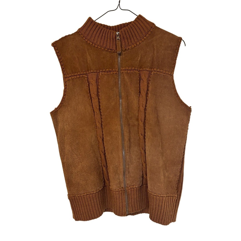 Designer Original Tan Suede Vest‎ Woman Size S
